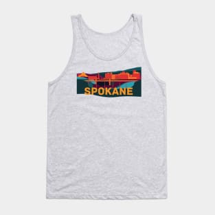 Abstract Spokane Cityscape Tank Top